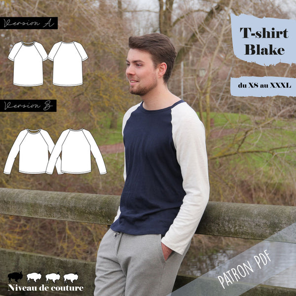 Patron T-shirt Homme Blake (PDF)