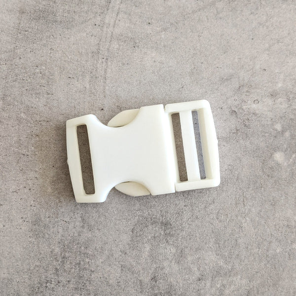 Boucle clip plastique blanc 30 mm