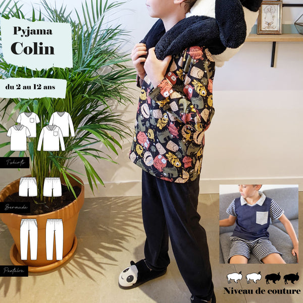 Patron Pyjama Colin 2/12 ans