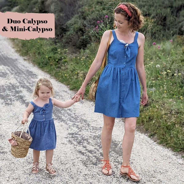 Duo :  Patron Robe femme Calypso et enfant Mini-Calypso