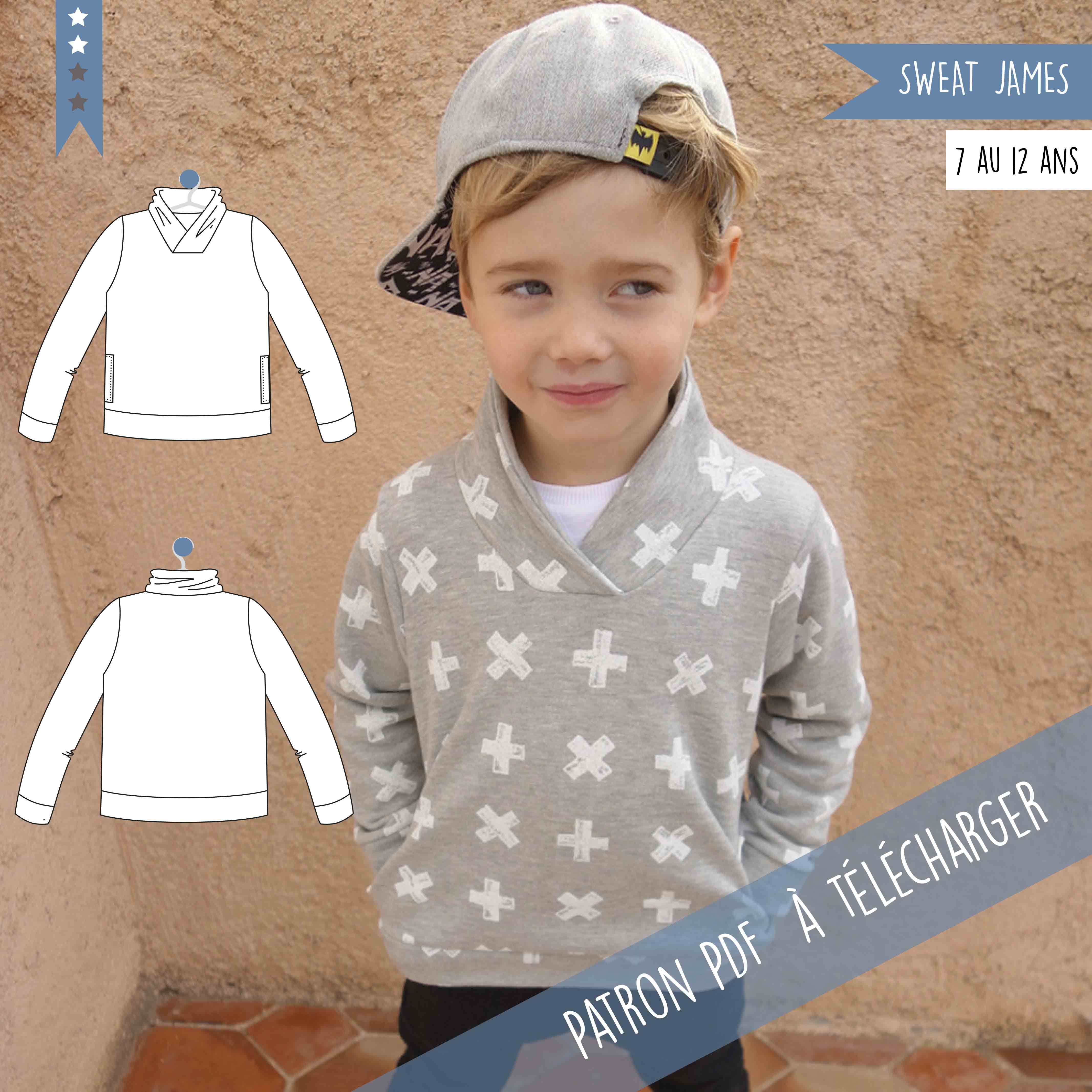 Patron sweat et polo James 7/12 ans (PDF)