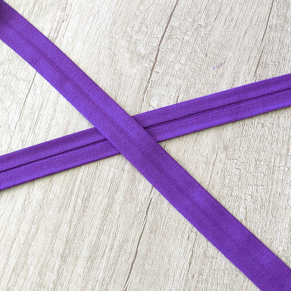 Biais jersey violet foncé