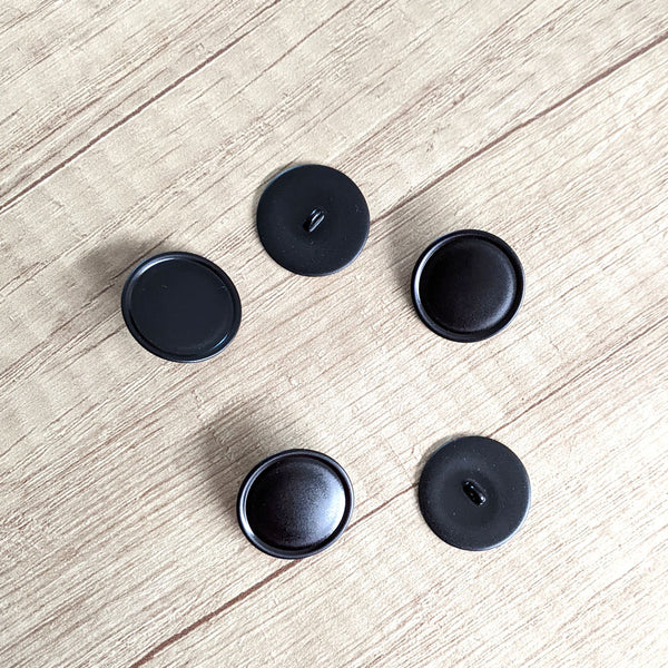 Bouton à queue lisse noir 23 mm
