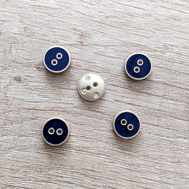 Bouton marine contour or 10 mm