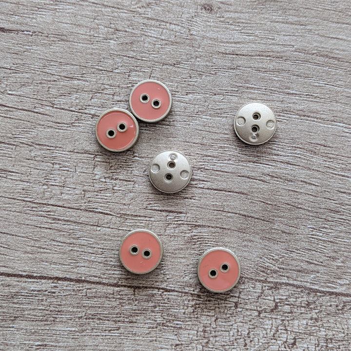 Bouton terre cuite contour or 10 mm