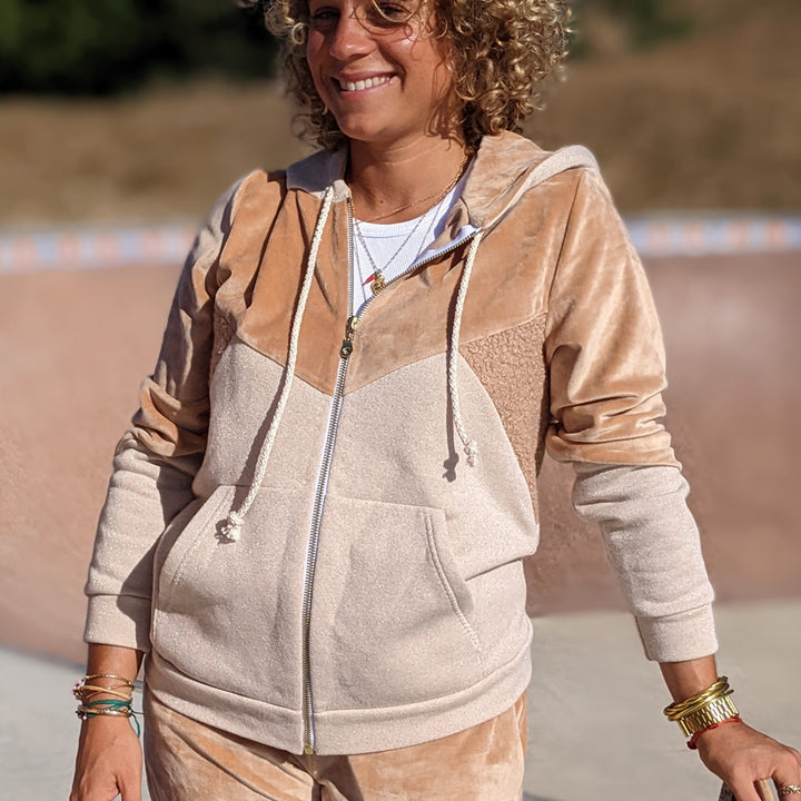 Patron sweat à capuche zippé femme