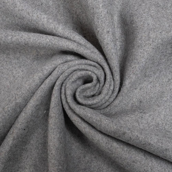 Tissu laine majoritaire caban gris chiné