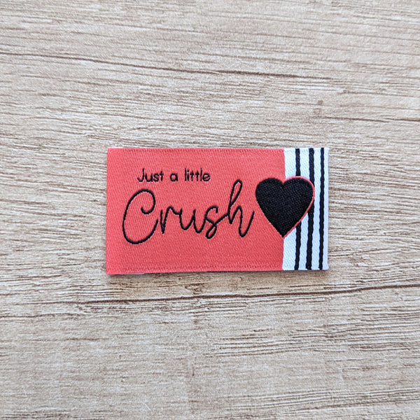 Etiquette à coudre - Just a little crush