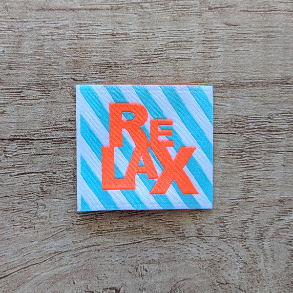 Etiquette à coudre - Relax