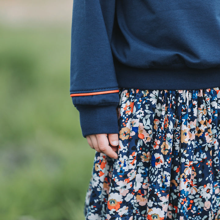 Viscose satin See You at Six Flower Joy