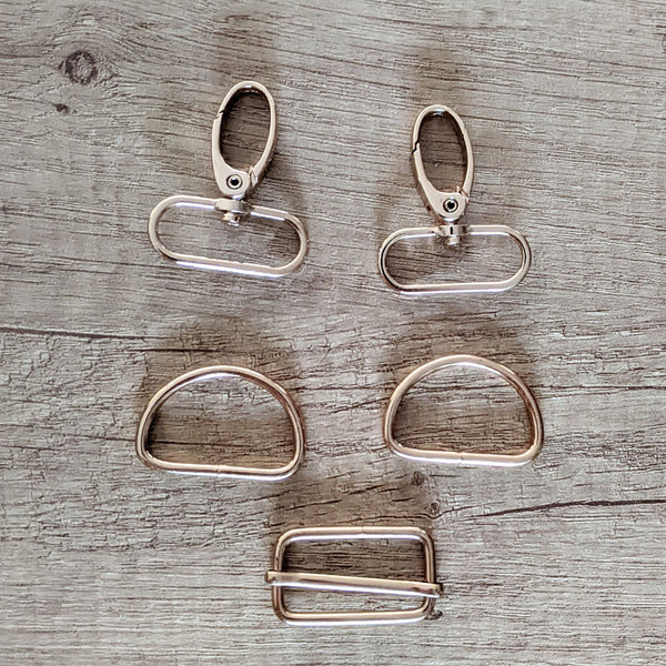 Kit accessoires métal pour sac or clair (30 mm)