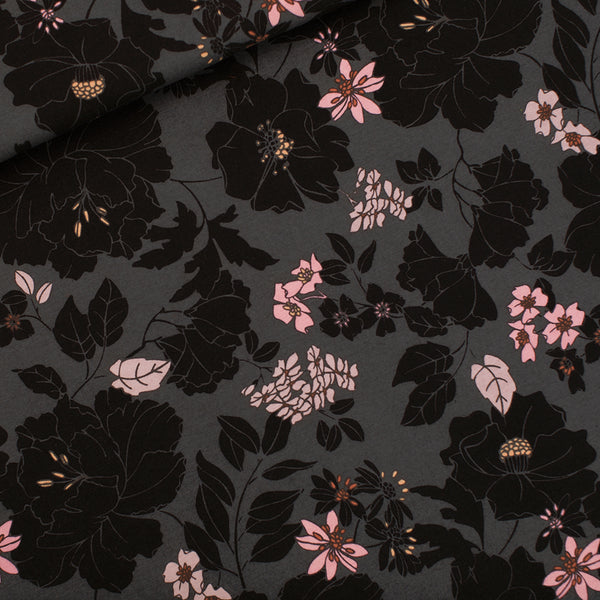 Viscose See You at Six fonds encre fleur India
