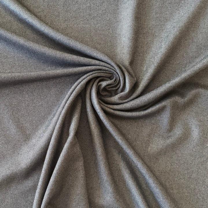 Tissu esprit sergé mélange bambou gris