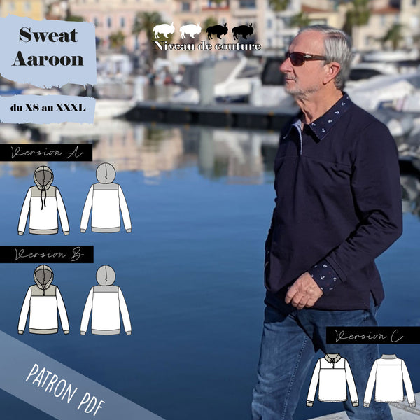 Patron Sweat et polo Homme Aaron (PDF)