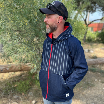 Parka mixte Achille - Jean rayé taille M