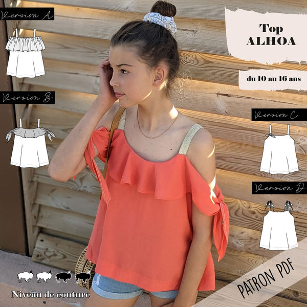 Patron ado Top Aloha 10/16 ans (PDF)