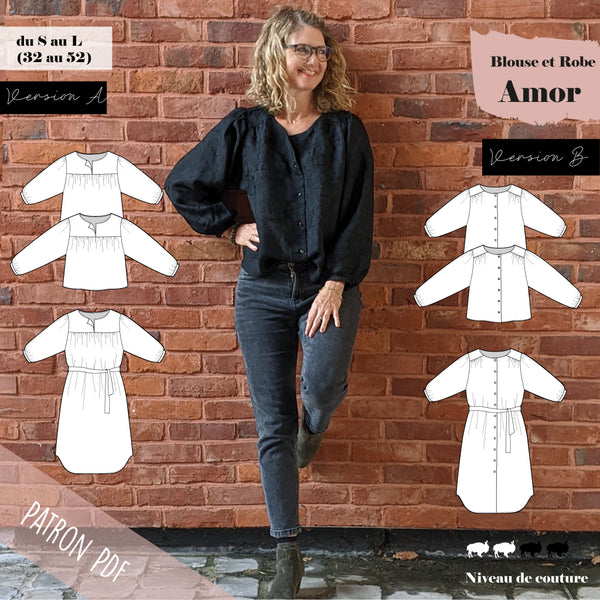 Patron robe et blouse femme Amor