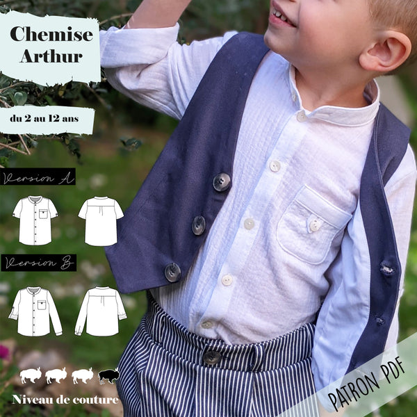 Patron couture enfant Chemise Topo - PDF