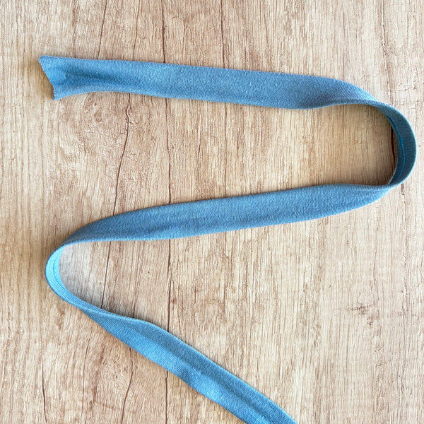 Biais jersey bleu glacier