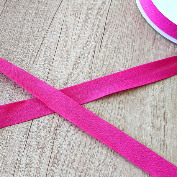 Biais coton fuchsia 20 mm