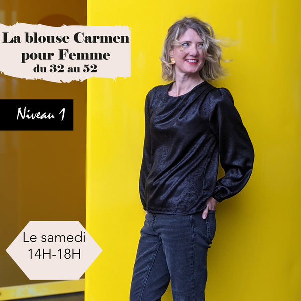 Cours de couture Niveau 1 : La blouse ou robe Carmen