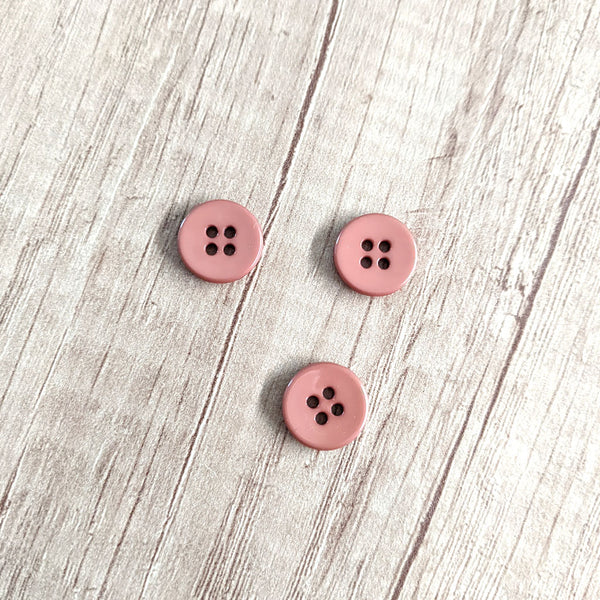 Bouton 4 trous terre cuite 12 mm