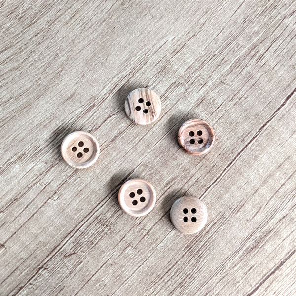 Bouton effet bois contours 12 mm