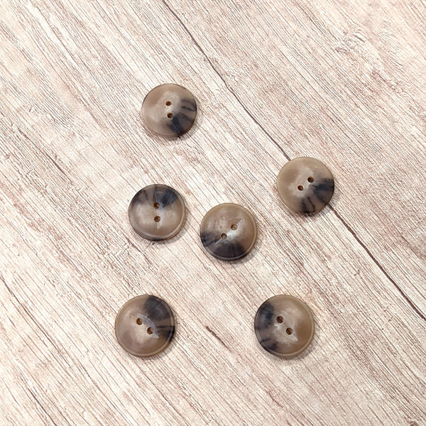 Boutons fumé olive camel 20 mm