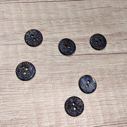 Lot De 12 Boutons De Couture - 23 Mm De Diamètre - Couleur Bleu Et Or - Occasion