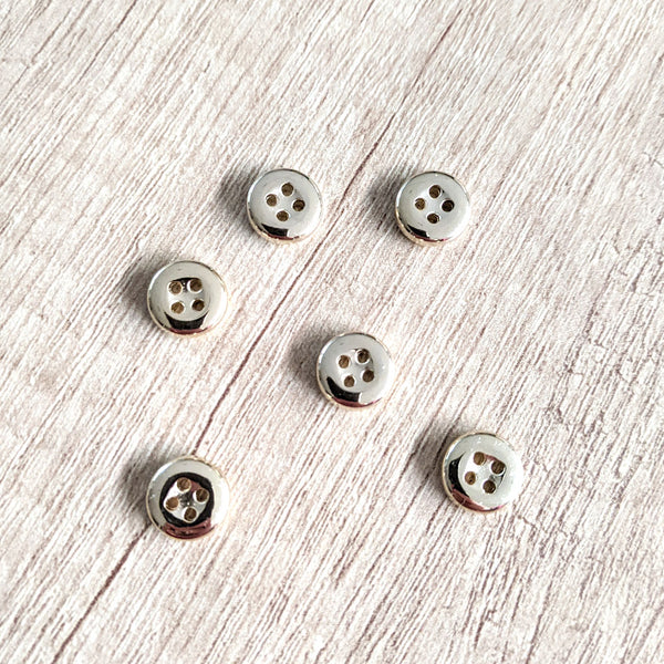 Bouton palet or jaune 10 mm