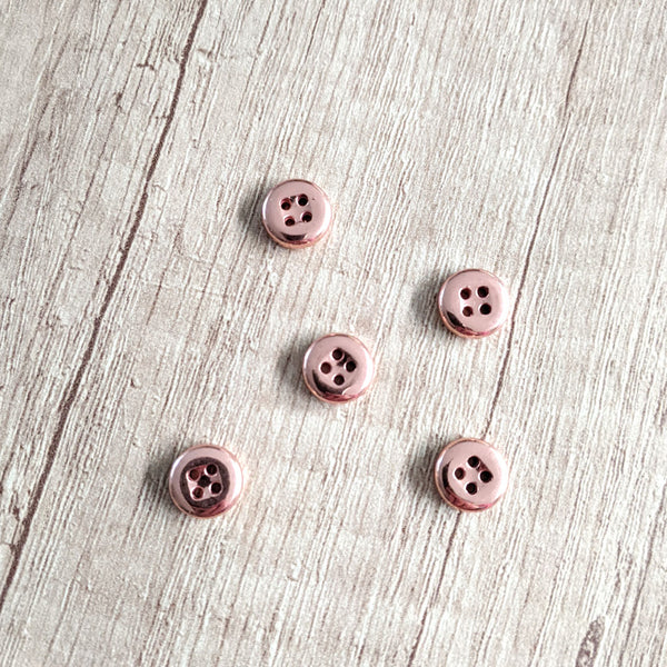Bouton palet or rose 10 mm