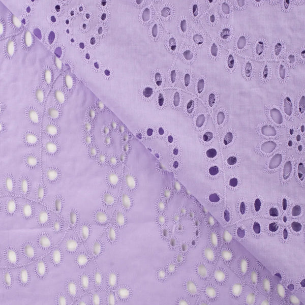 Broderie anglaise volute lilas