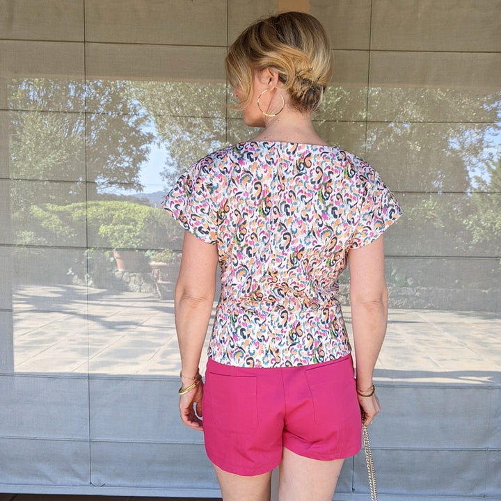 Gabardine de coton Rose indien
