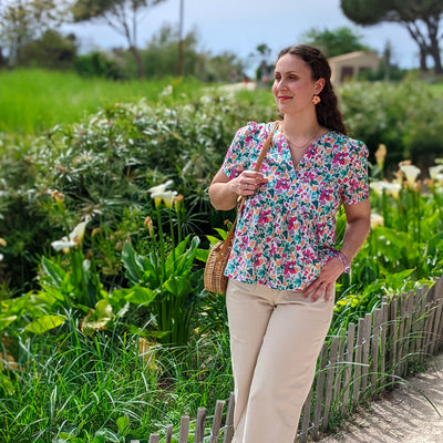 Blouse Cherry - Fleurs multicolores T42