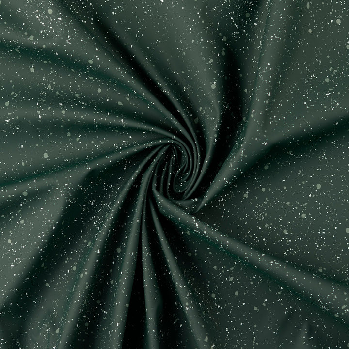 Tissu imperméable ciré vert moucheté