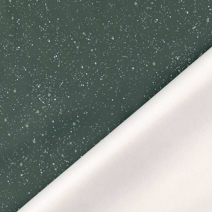 Tissu imperméable ciré vert moucheté
