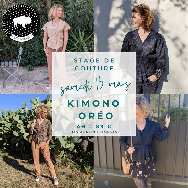 Cours de couture Niveau 1 : Le kimono Oréo