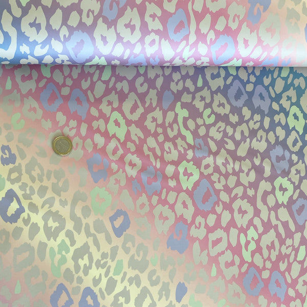 Tissu déperlant léopard irisé