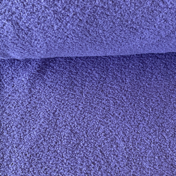 Fausse fourrure double face bouclette/polaire violet