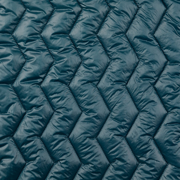 Doudoune double face chevron vert émeraude