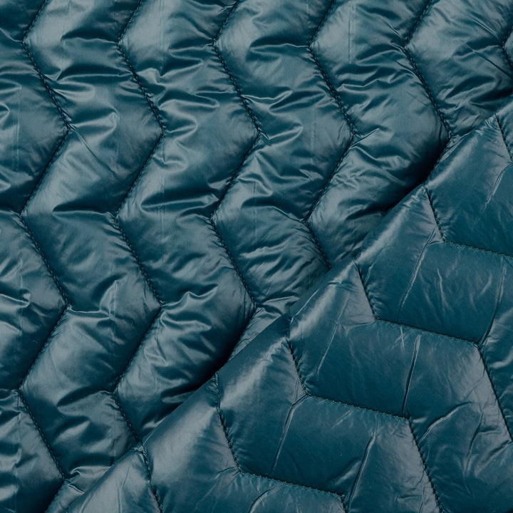 Doudoune double face chevron vert émeraude