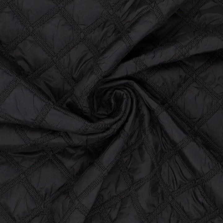 Doudoune matelassée grand carreaux noir