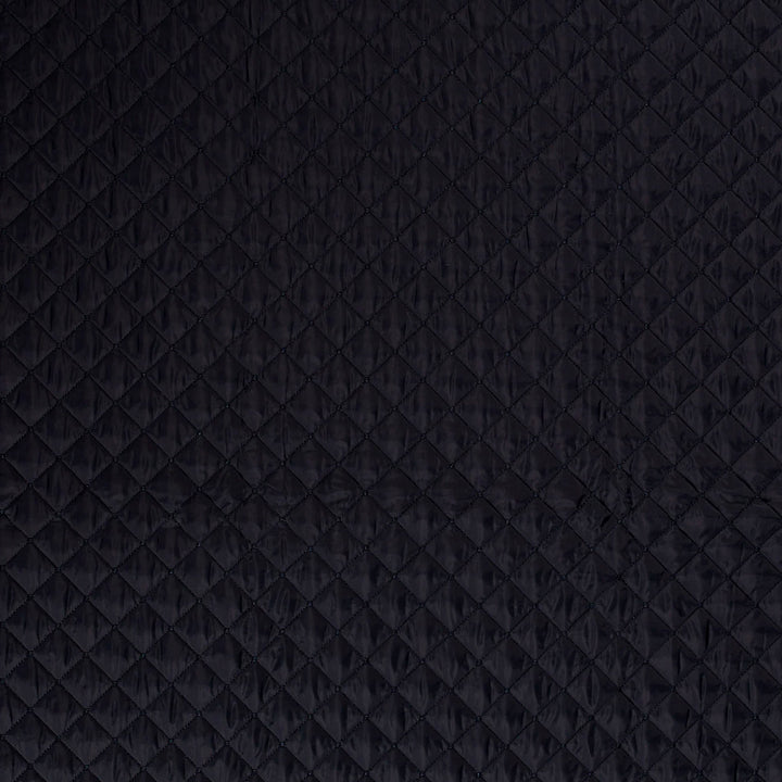 Doudoune bleu marine double face losange broderie