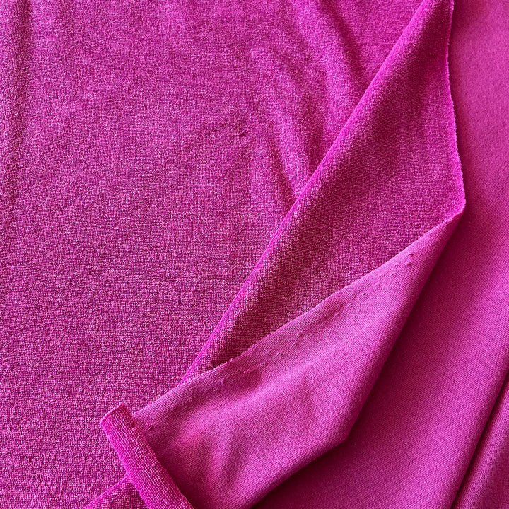 Eponge maille bouclette rose fuschia