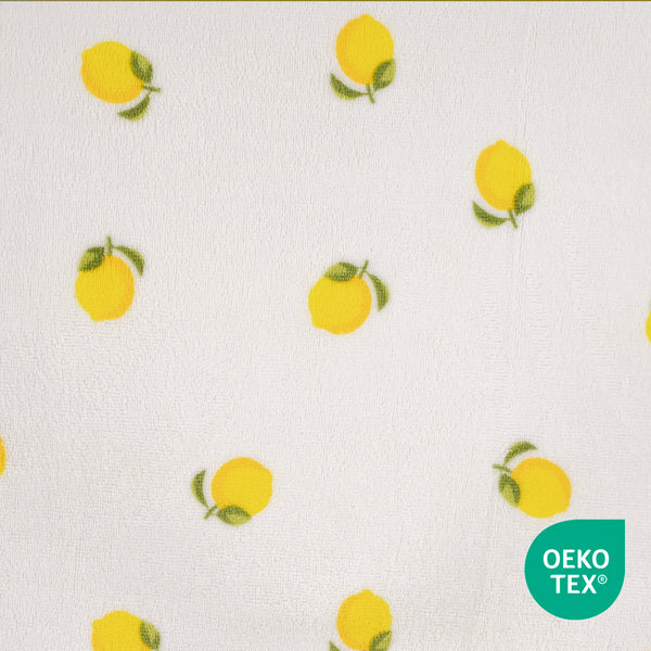 Tissu éponge doudou citrons
