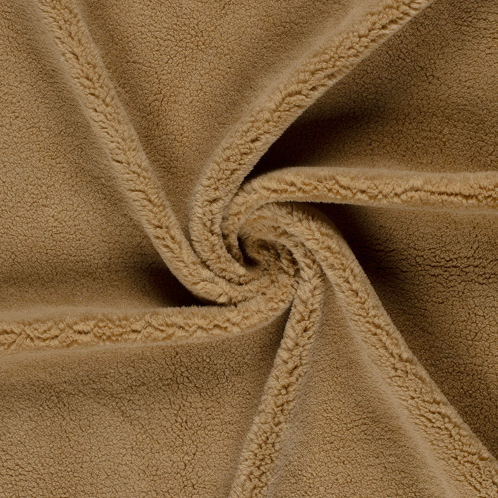 Fausse fourrure mouton dense Camel