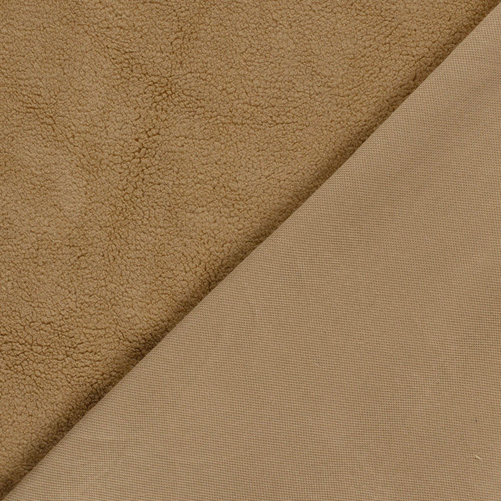 Fausse fourrure mouton dense Camel