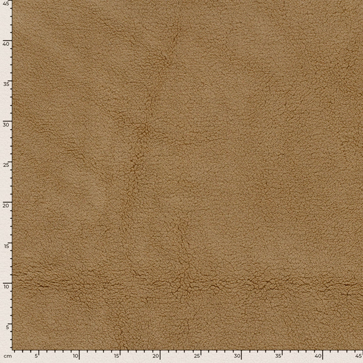 Fausse fourrure mouton dense Camel