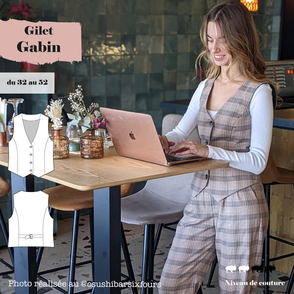 Patron Gilet Gabin du 32 au 52