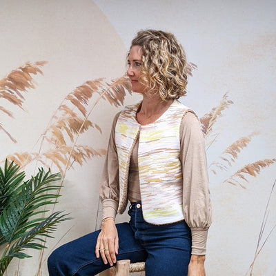 Gilet de berger - Jonquille/Camel T36